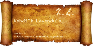 Kabók Levendula névjegykártya